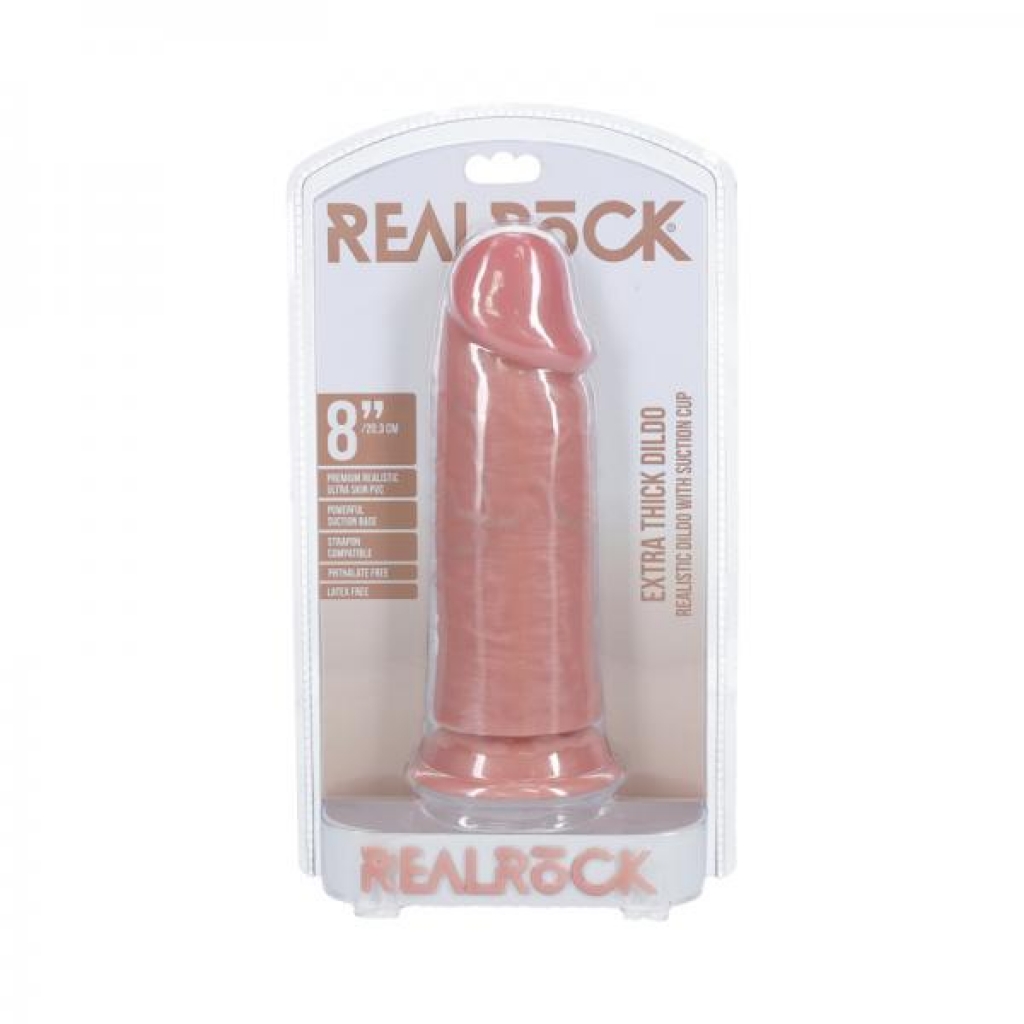 Realrock Extra Thick 8 In. Dildo Beige - Shots America Llc