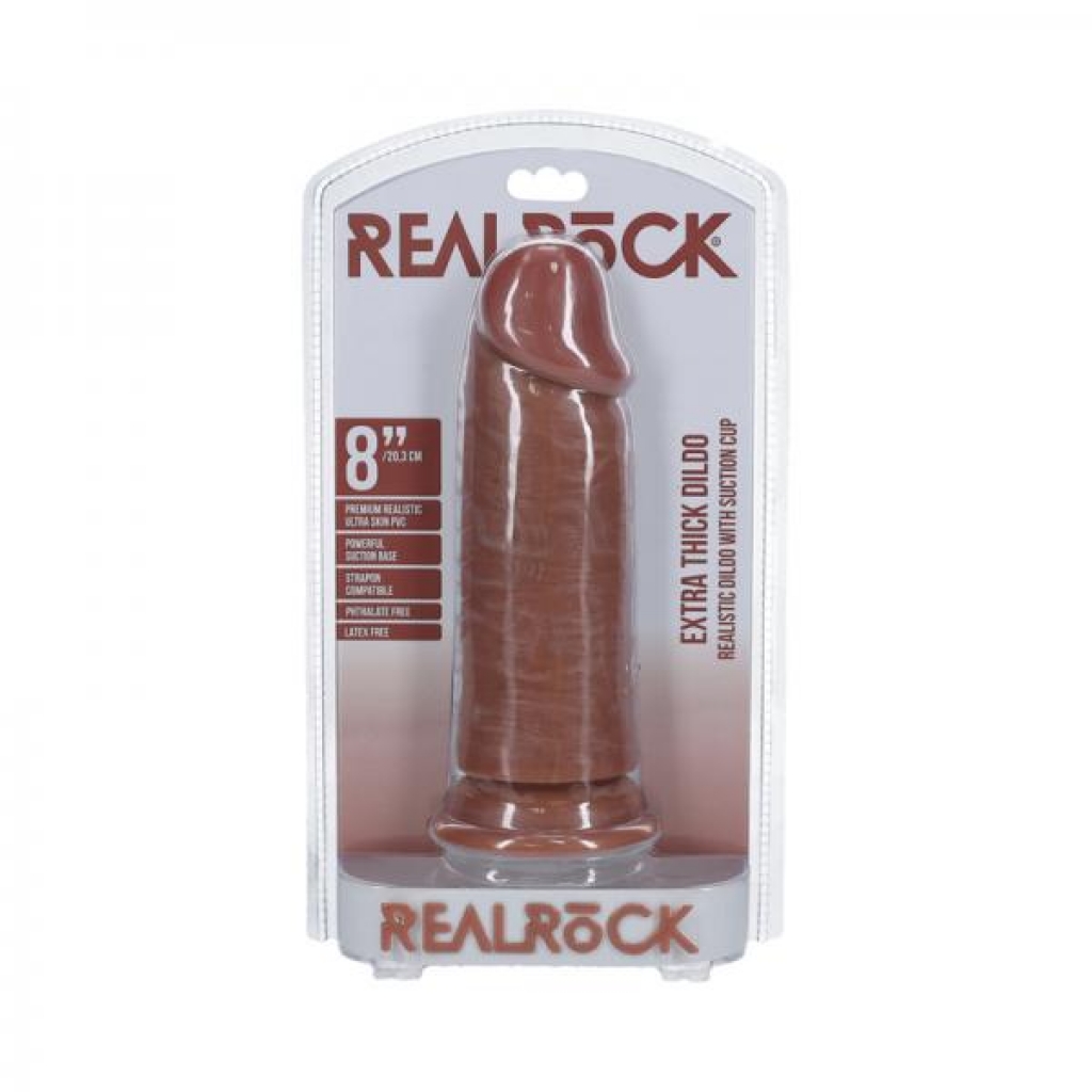 Realrock Extra Thick 8 In. Dildo Tan - Shots America Llc