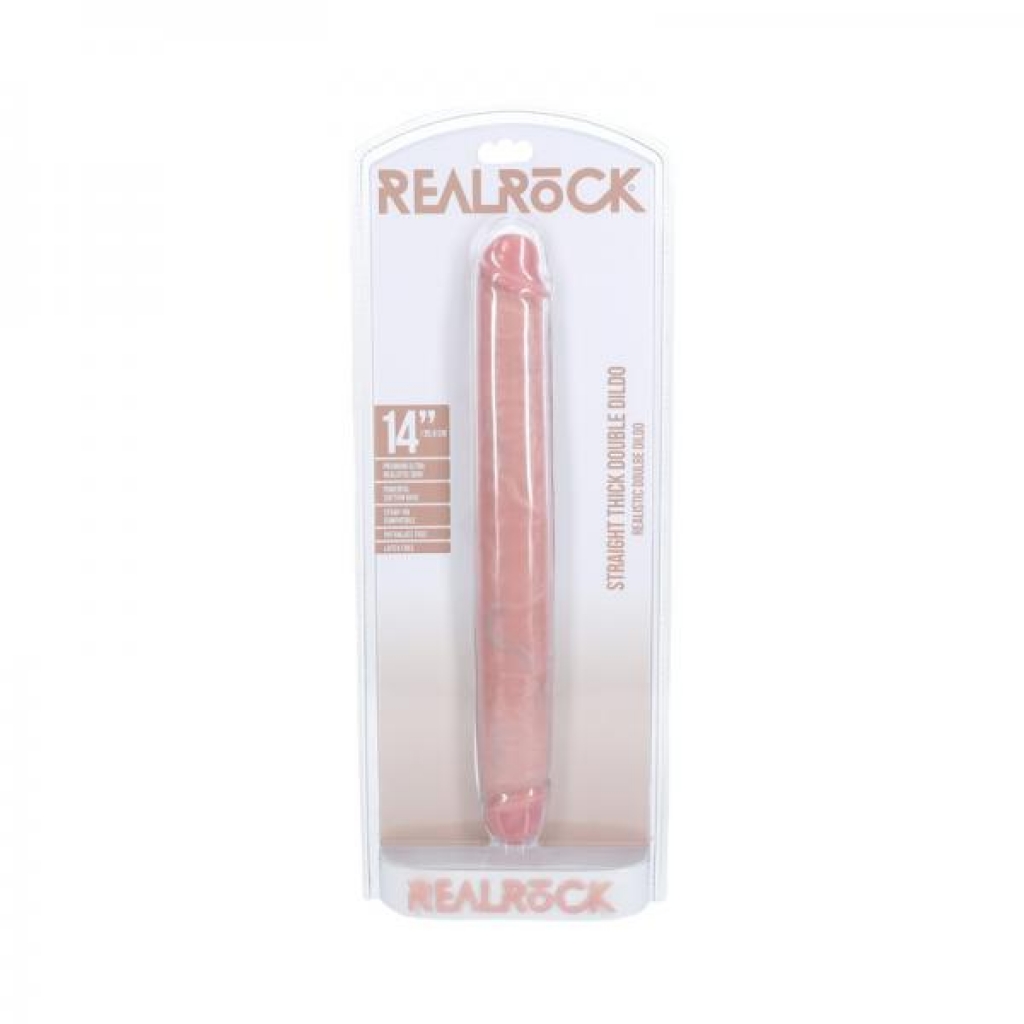 Realrock 14 In. Thick Double-ended Dong Beige - Shots America Llc