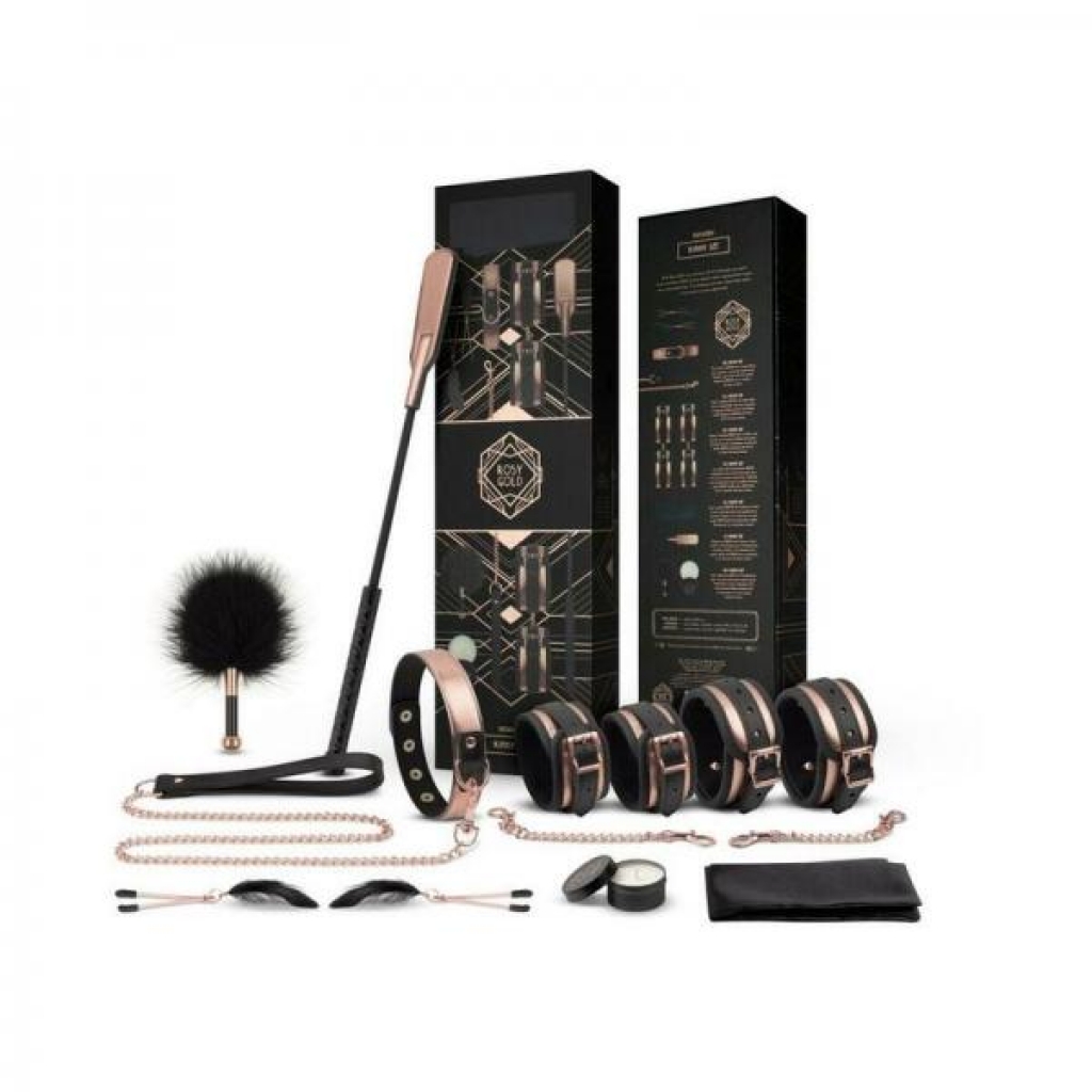 Rosy Gold Nouveau 9-piece Bdsm Set - One-dc