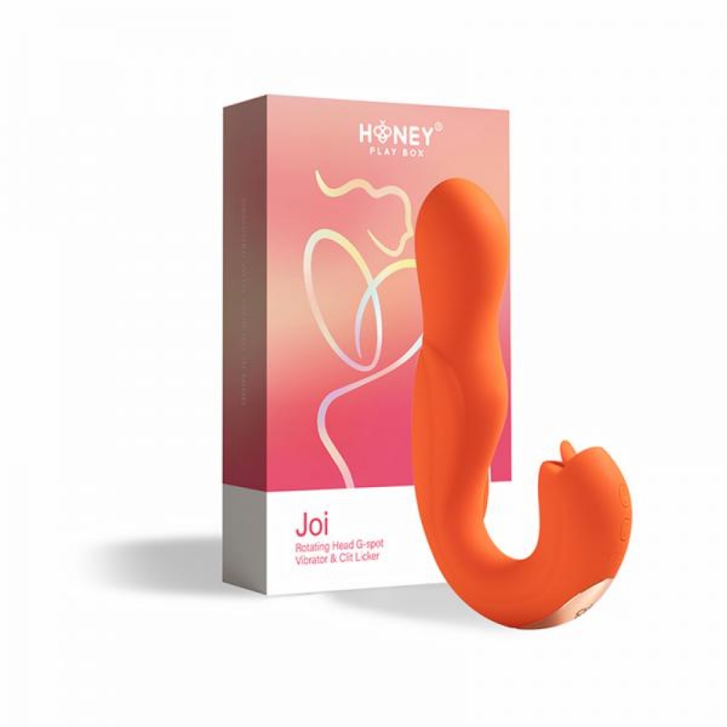 Joi Rotating Head G-Spot Vibrator & Clit Licker - Orange