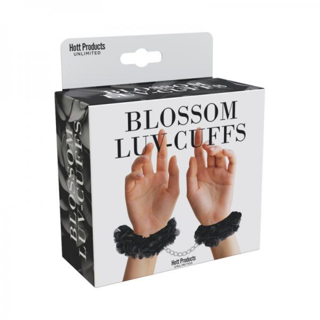 Blossom Luv Cuffs Flower Hand Cuffs Black - Hott Products