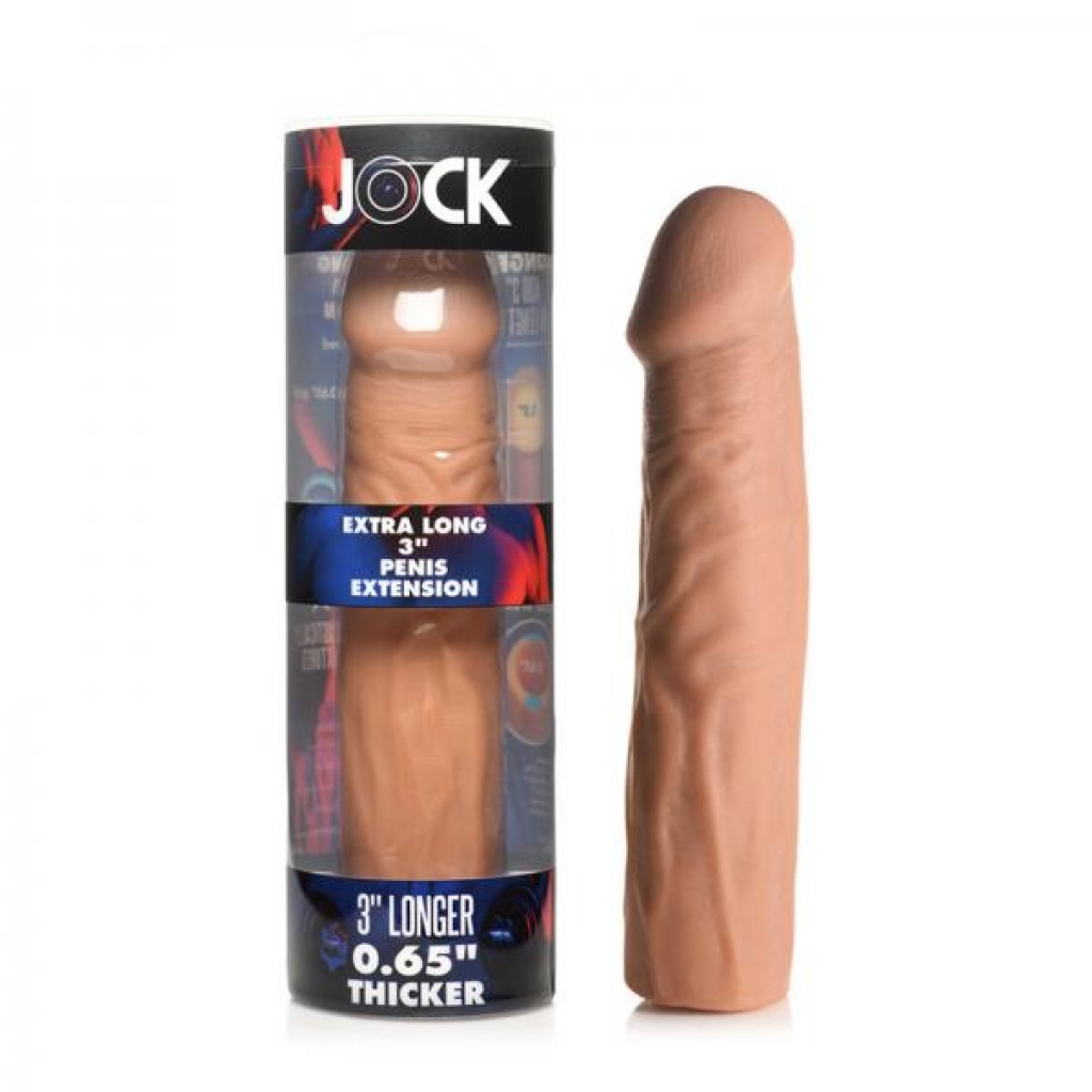 Jock Extra Long Penis Extension Sleeve 3in Medium - Curve Novelties