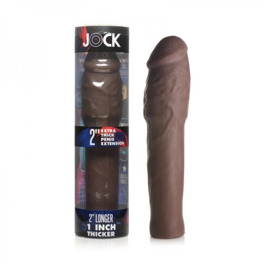 Jock Extra Thick Penis Extension Sleeve - 2in Dark