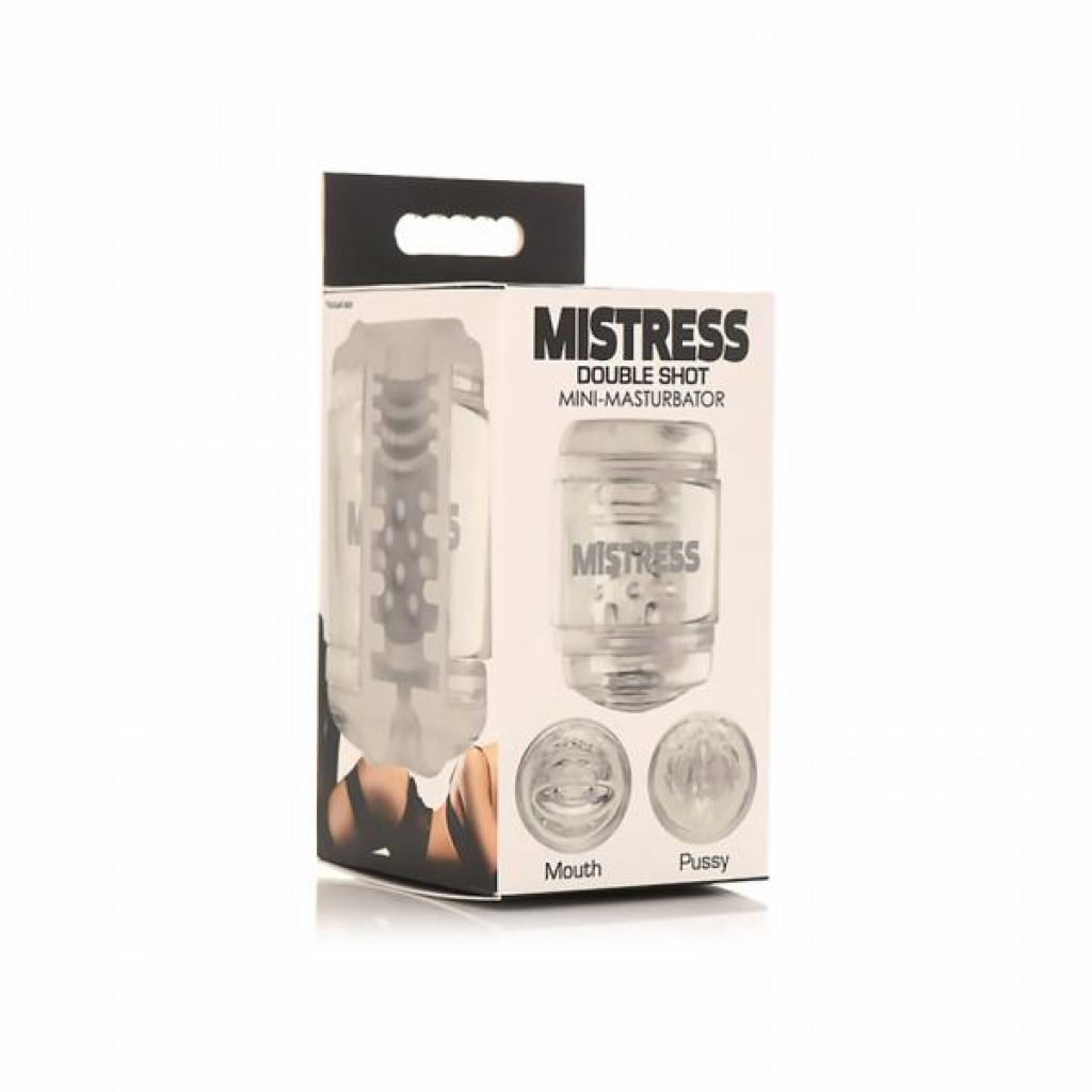 Mistress Double Shot Mouth&pussy Mini Masturbator Clear - Curve Novelties