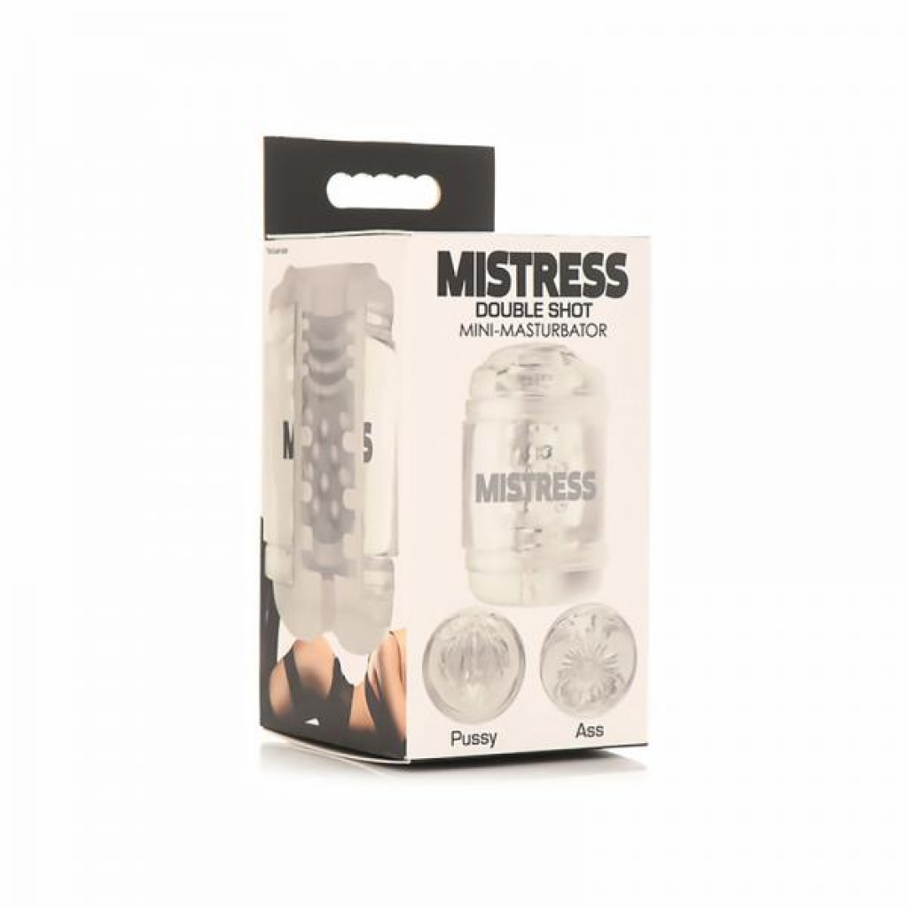 Mistress Double Shot Pussy&ass Mini Masturbator Clear - Curve Novelties