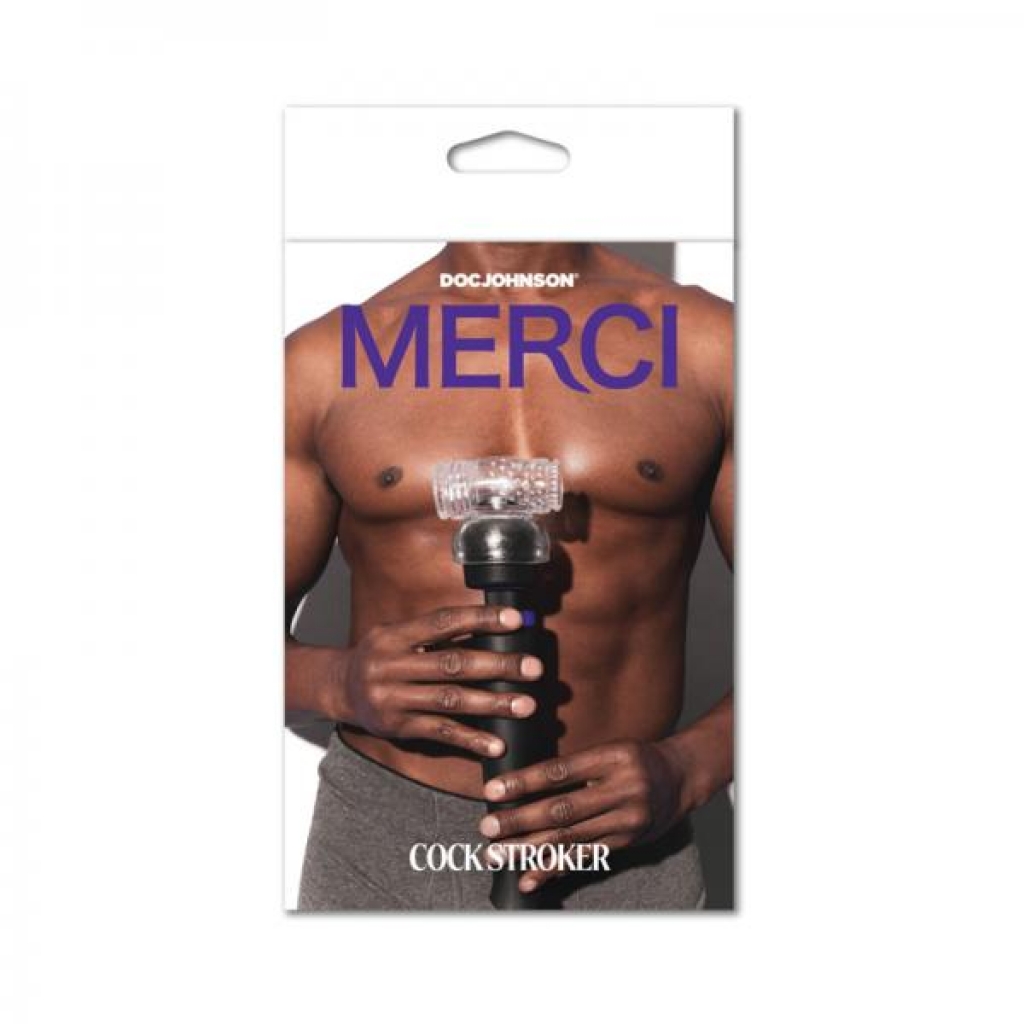 Merci Wand Attachment Cock Stroker Clear - Doc Johnson