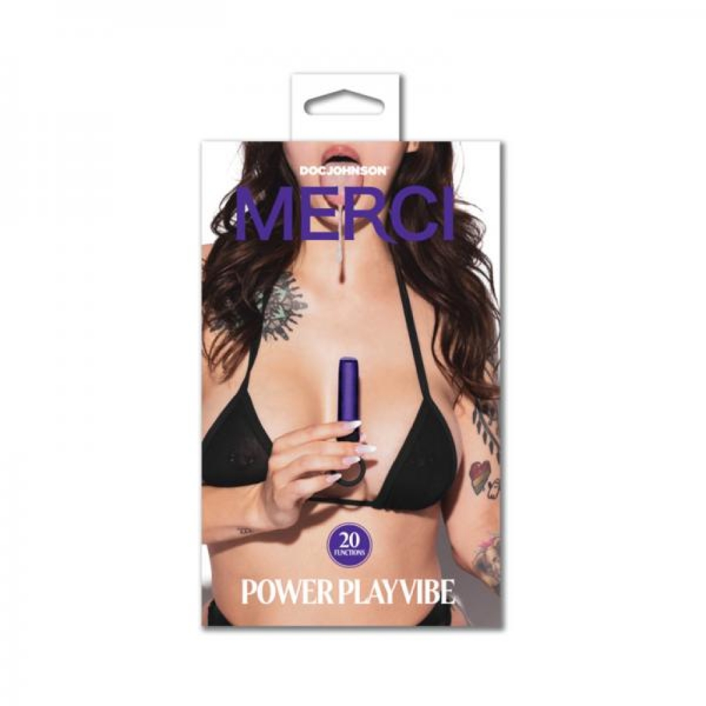 Merci Power Play With Silicone Grip Ring Violet - Doc Johnson