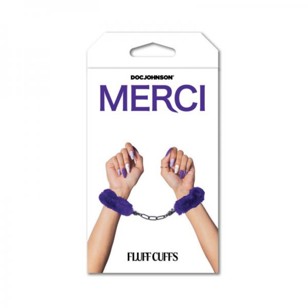 Merci Fluff Cuffs Violet - Doc Johnson