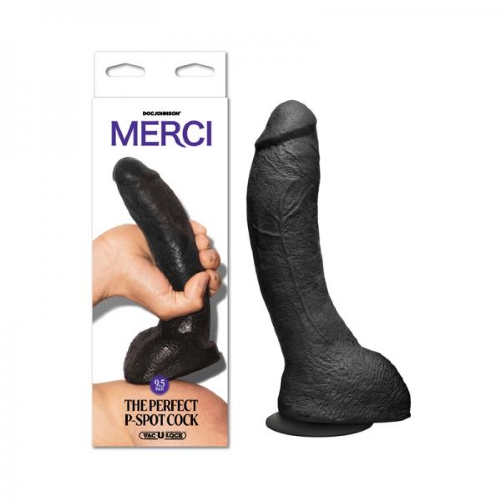 Merci The Perfect P-spot Cock With Removable Vac-u-lock Suction Cup Black - Doc Johnson