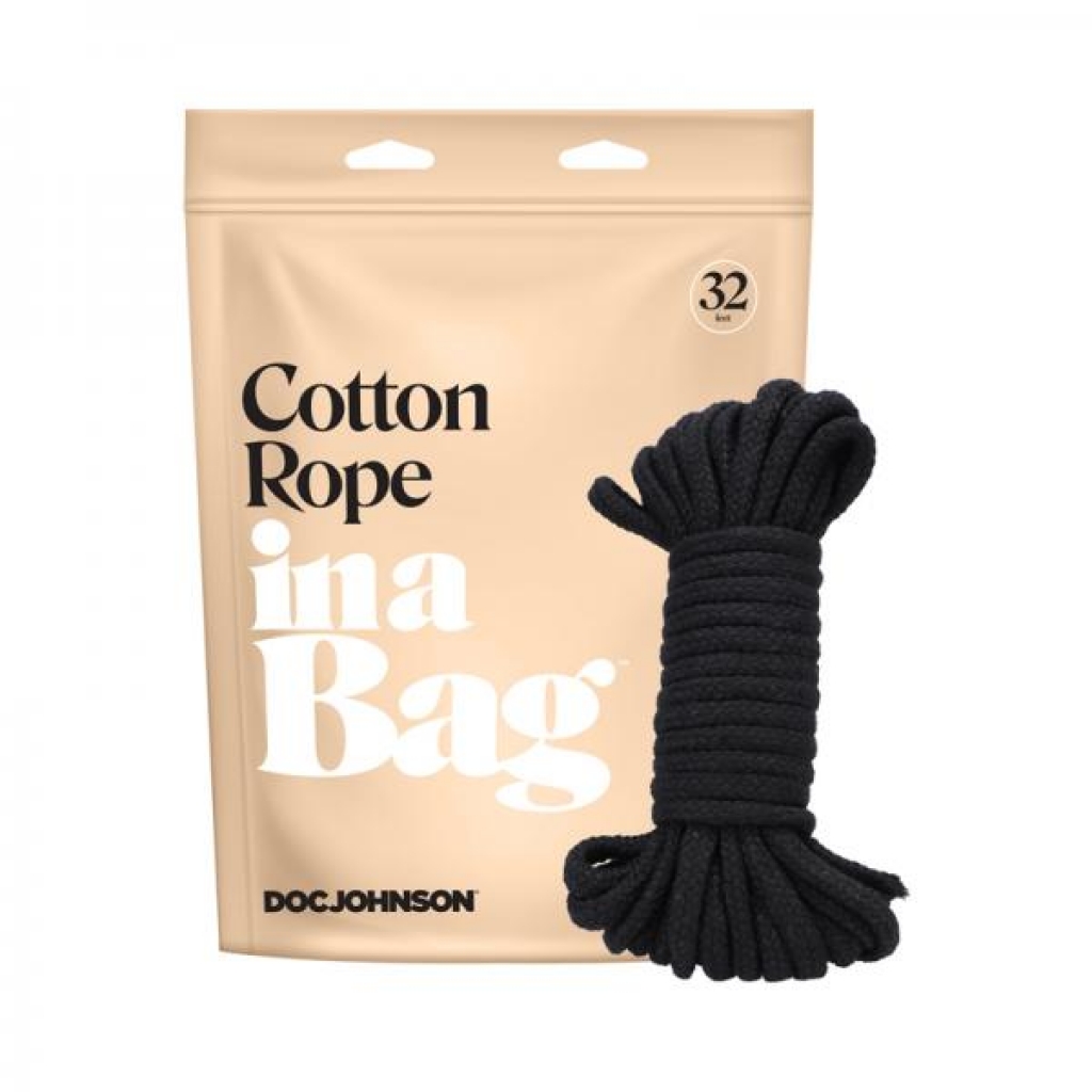 In A Bag Cotton Rope 32ft Black - Doc Johnson