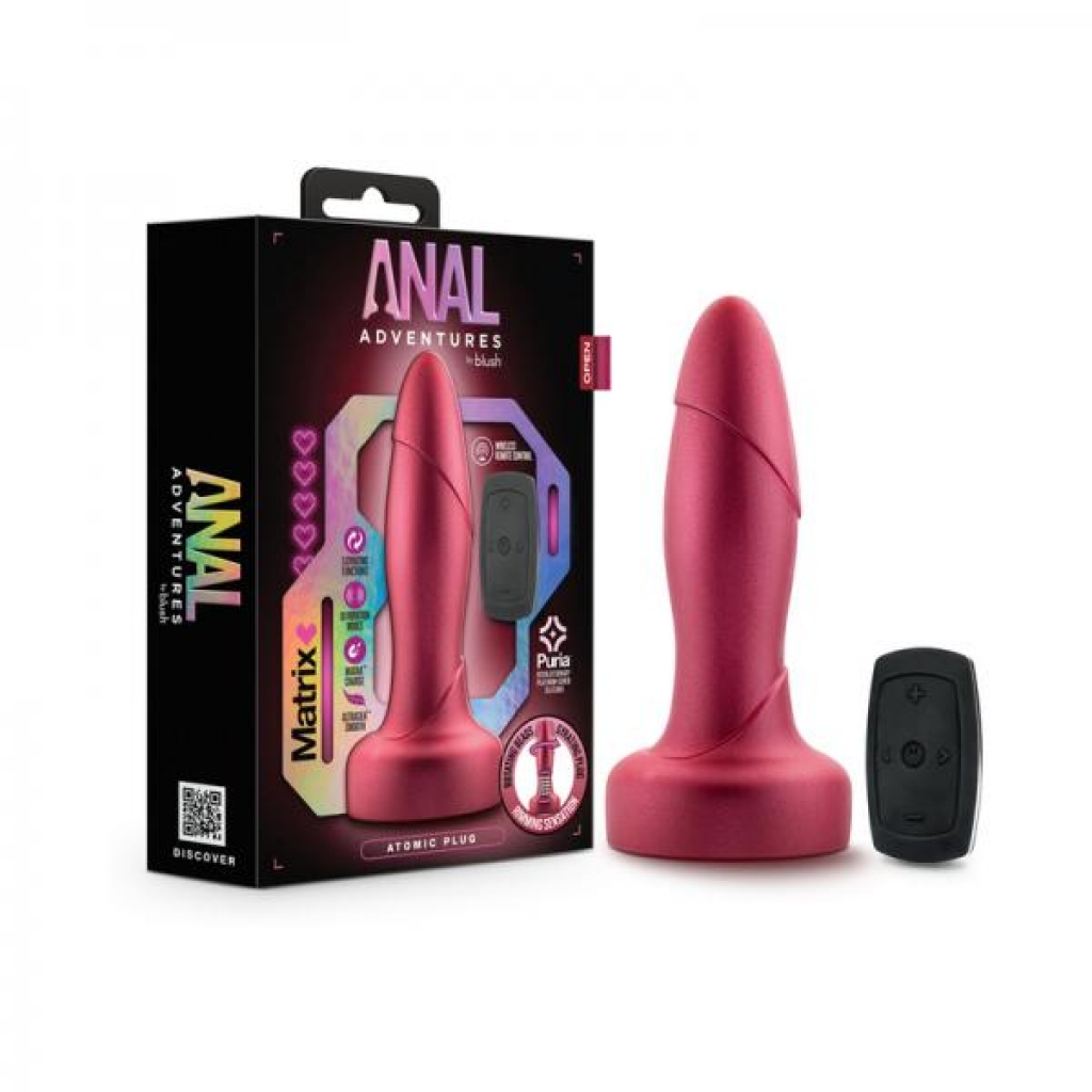 Anal Adventures Matrix Atomic Plug with Remote - Martian Wine