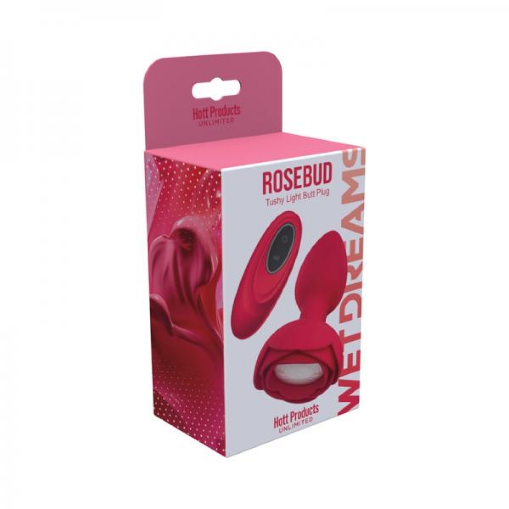 Rose Bud Tushy Light Light-up Silicone Butt Plug - Hott Products