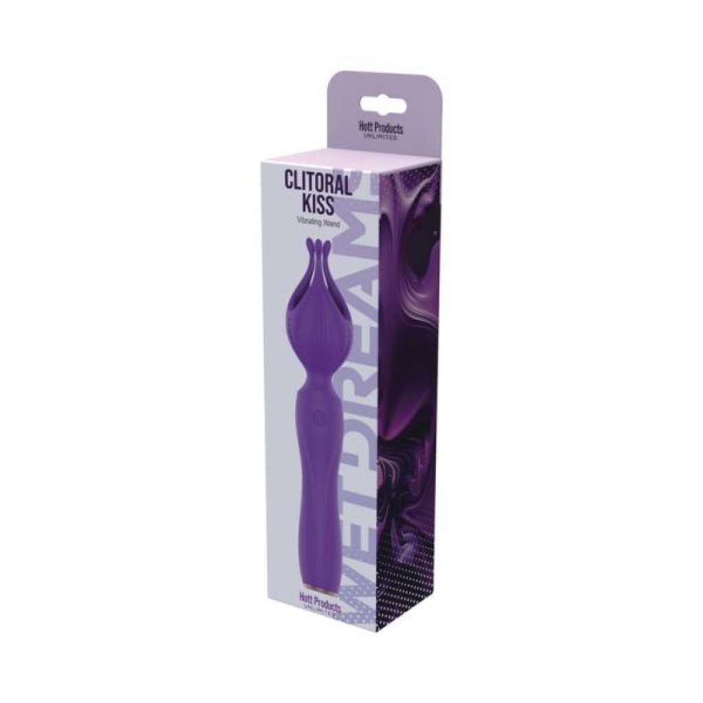 Wet Dreams Clitoral Kiss Flower Petal Vibrator - Purple