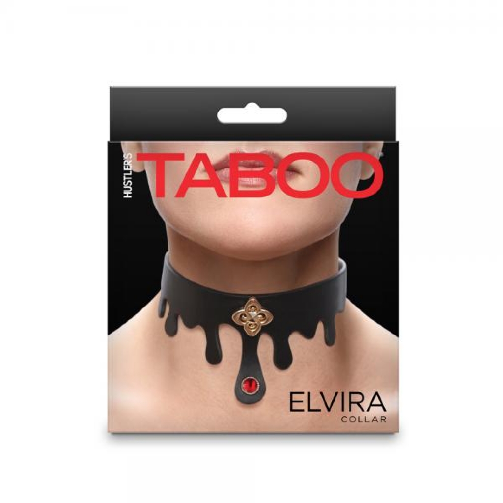 Hustler Taboo Elvira Collar Black - Ns Novelties