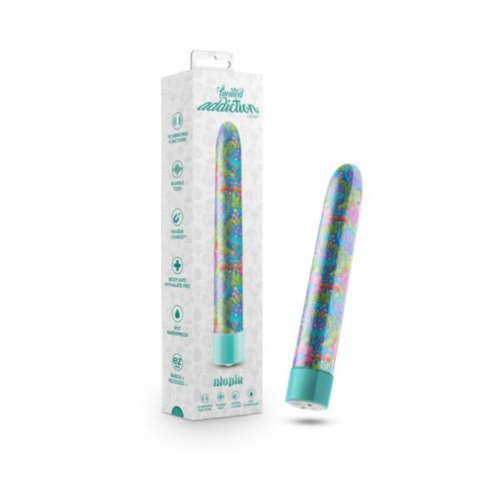 Limited Addiction Floradelic Rechargeable 7 In. Vibrator Purple - Vee International Inc.