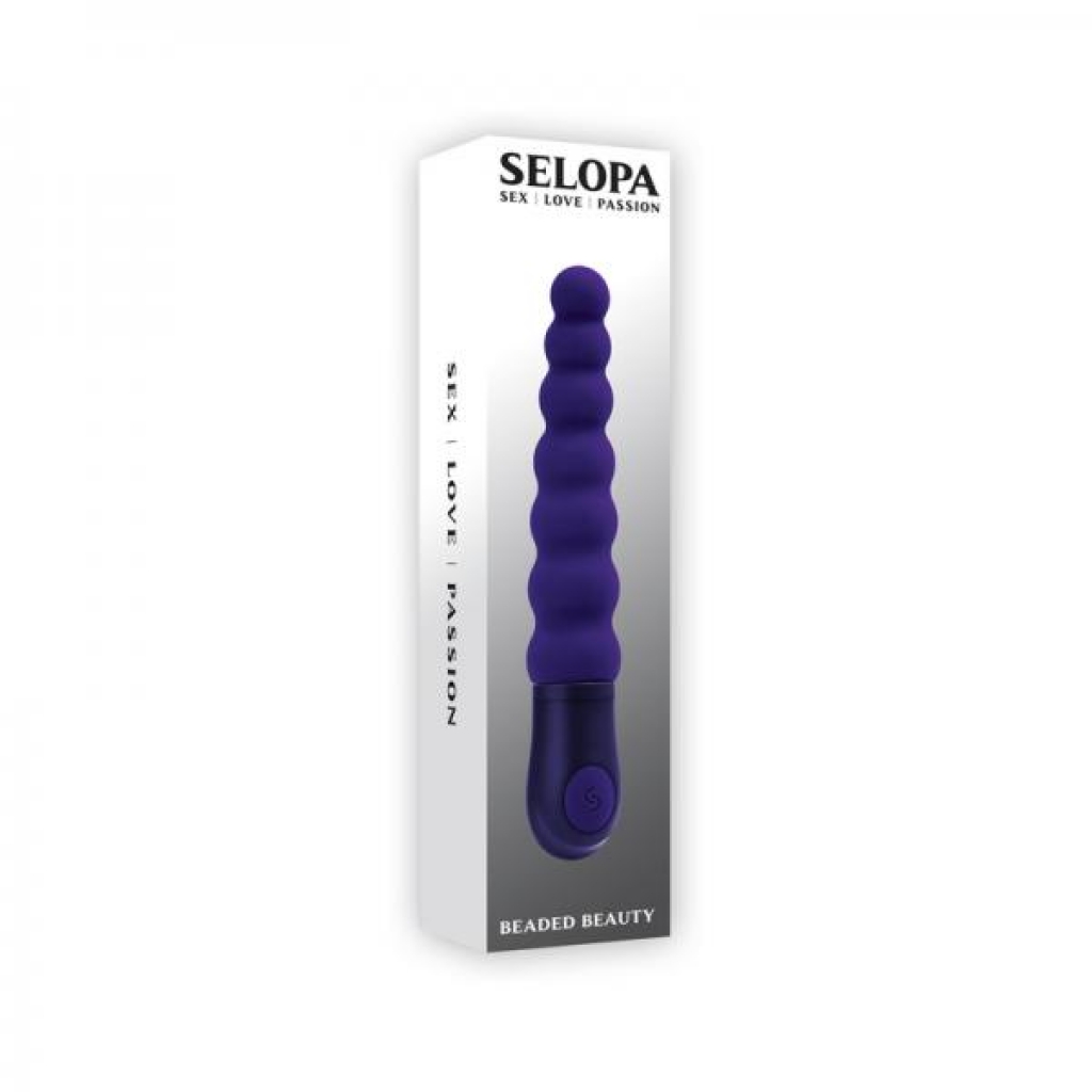 Selopa Beaded Beauty Silicone Vibrator Purple - Evolved Novelties