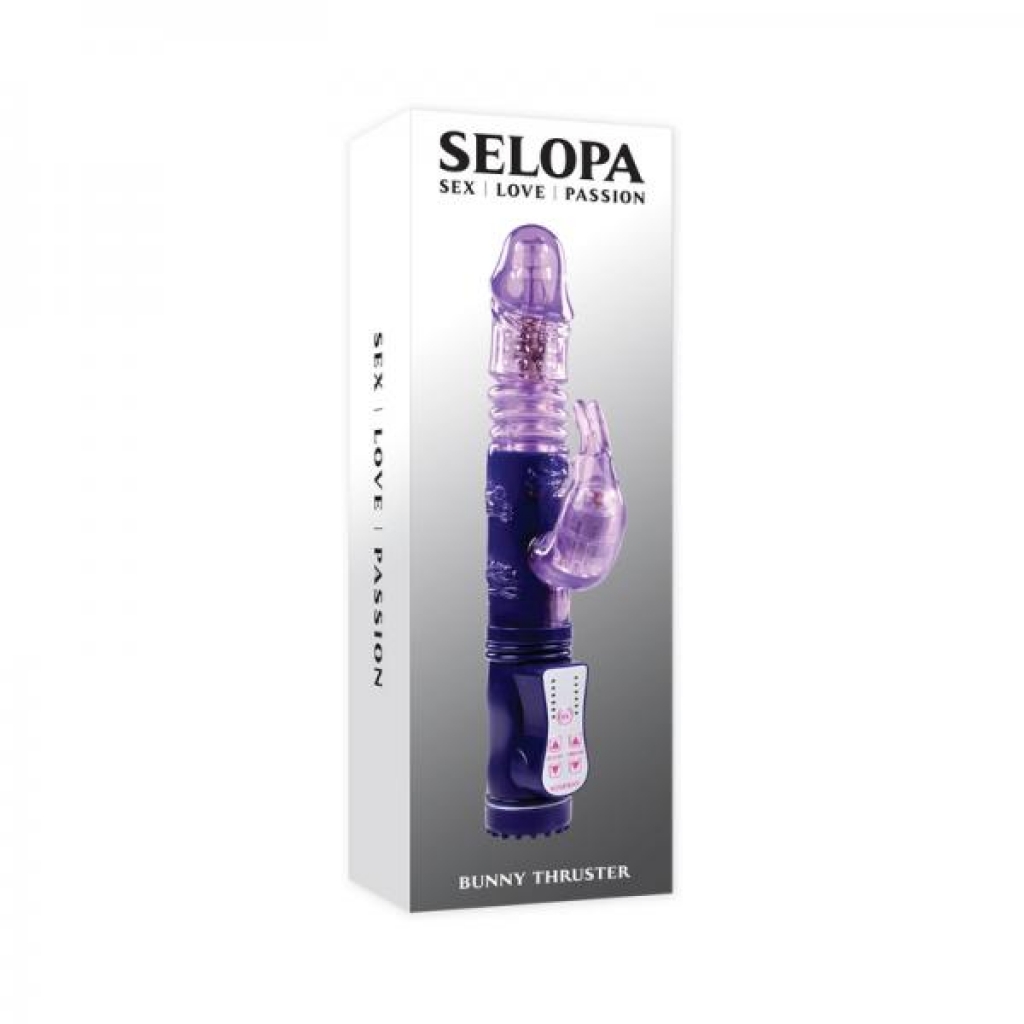 Selopa Bunny Thruster Thrusting Rabbit Vibrator Purple - Evolved Novelties