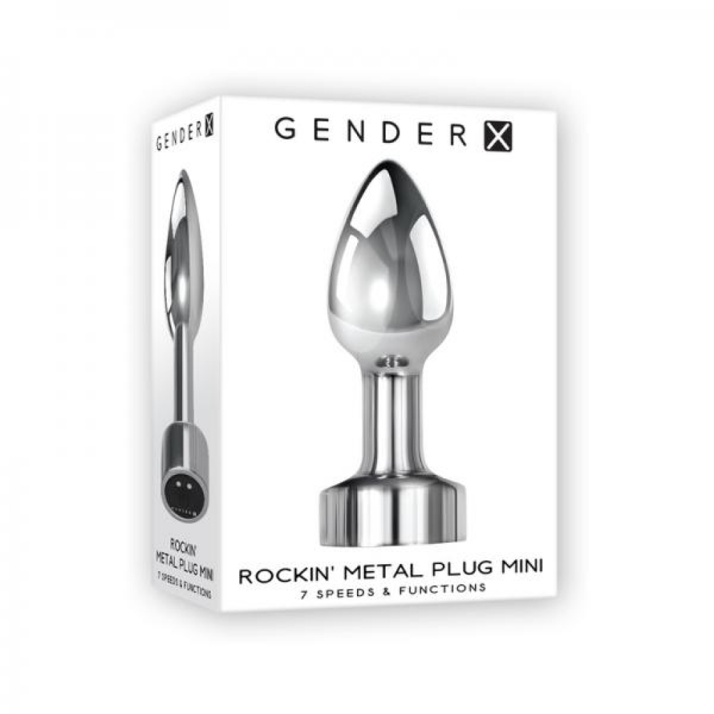 Gender X Rockin' Metal Plug Mini - Rechargeable Silver Anal Pleasure Tool