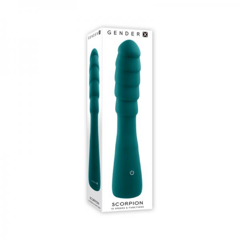 Gender X Scorpion Rechargeable Silicone Vibrator Teal - Evolved Novelties