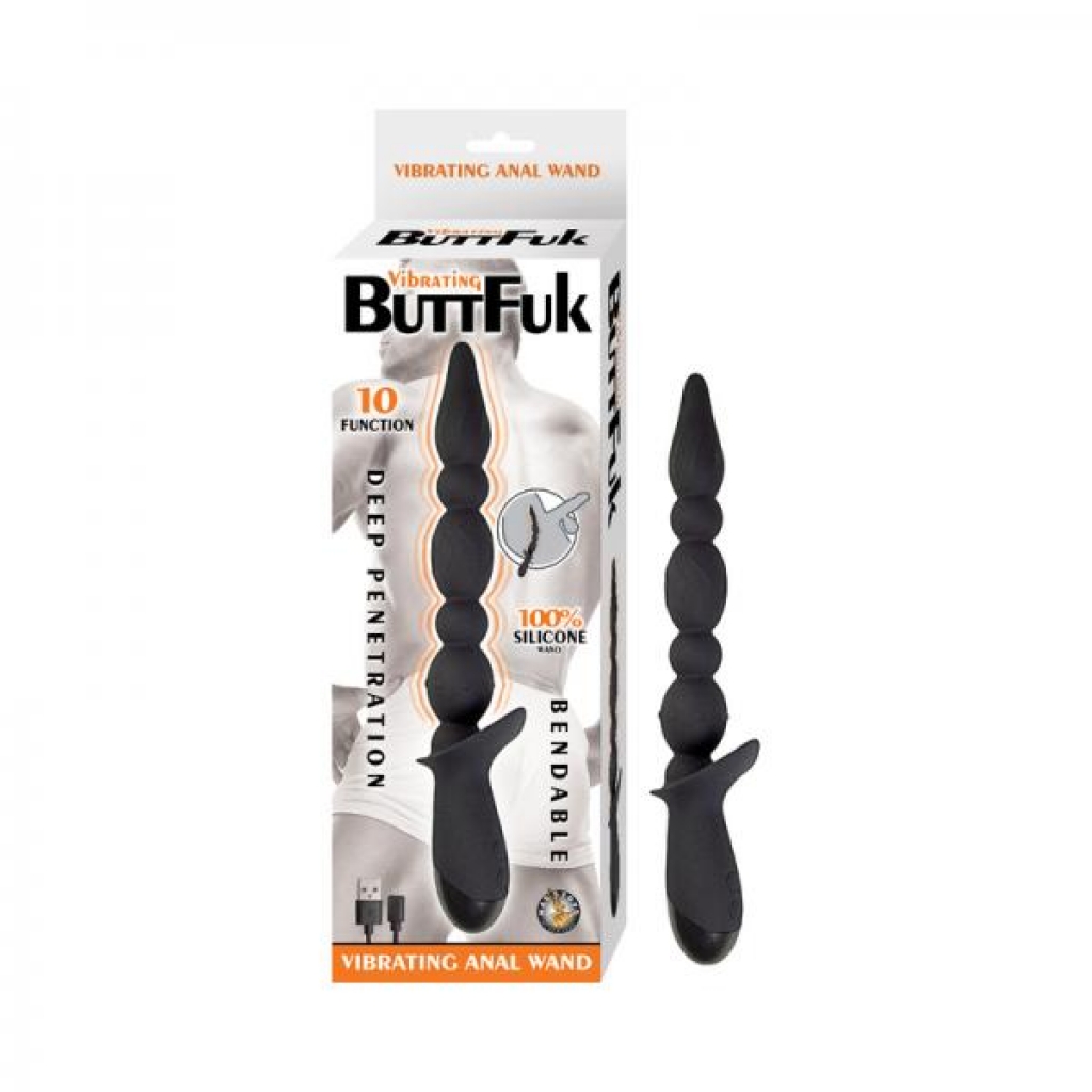 Vibrating Buttfuk Vibrating Anal Wand Black - Nasstoys