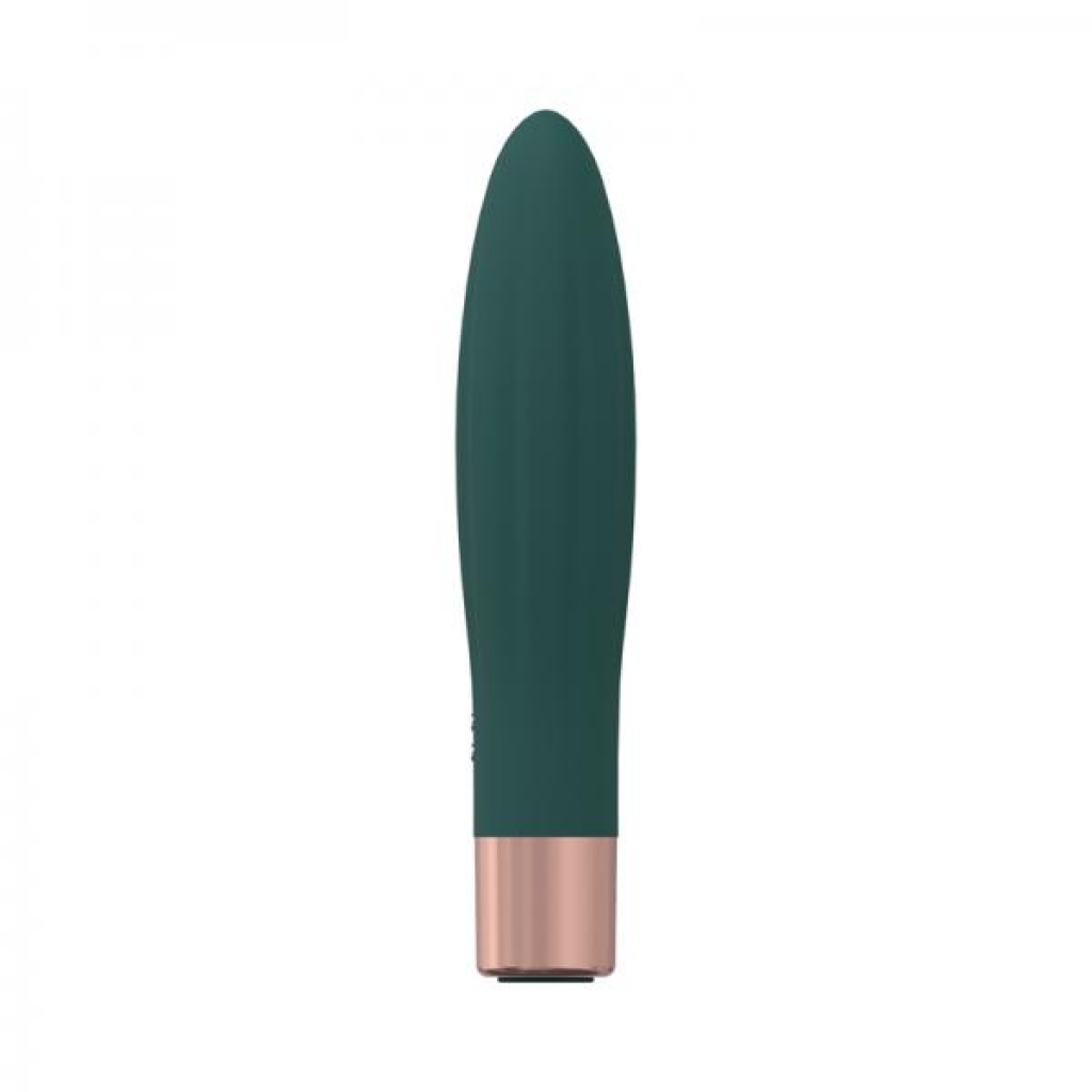 Loveline Fame Mini-Vibe - 10 Speed Silicone Rechargeable - Forest Green