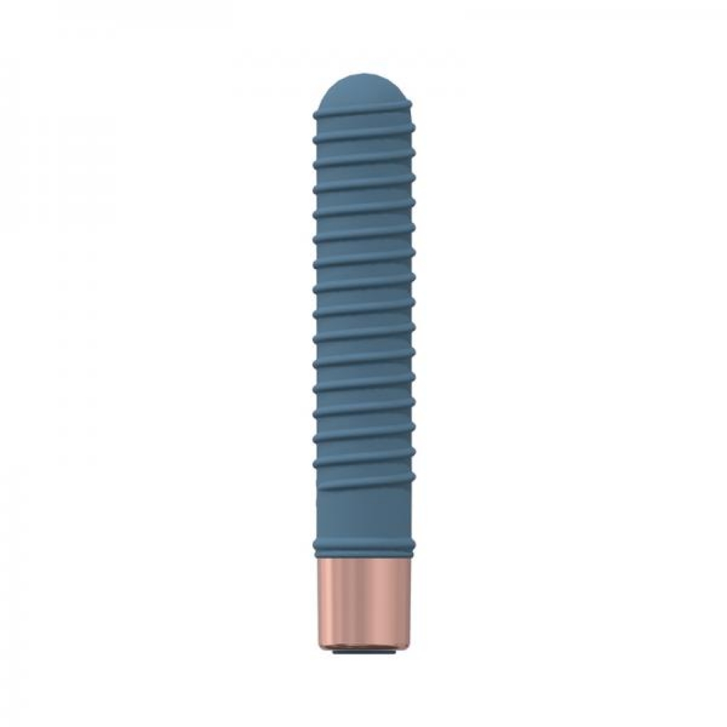 Loveline Poise 10 Speed Mini-vibe Silicone Rechargeable Waterproof Blue/grey - Shots America Llc