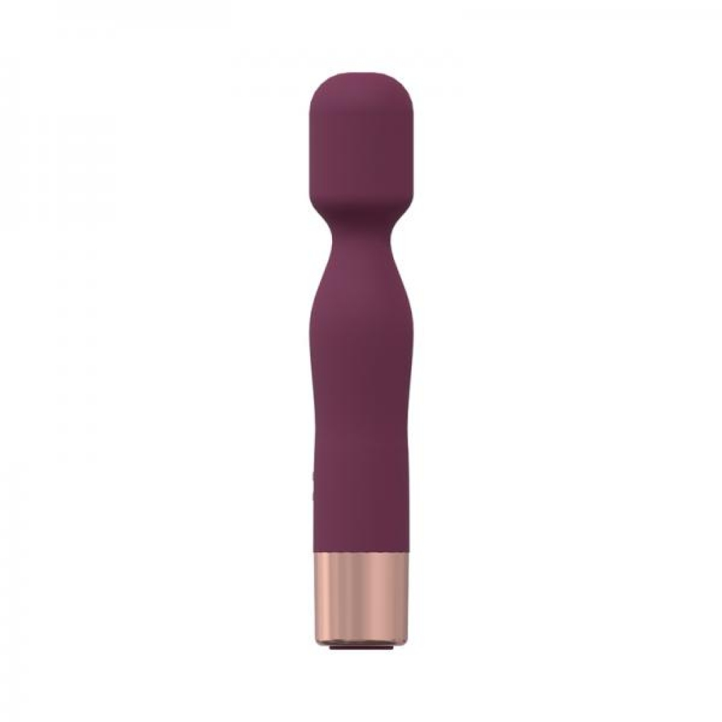 Loveline Glamour 10 Speed Mini-wand Silicone Rechargeable Waterproof Burgundy - Shots America Llc