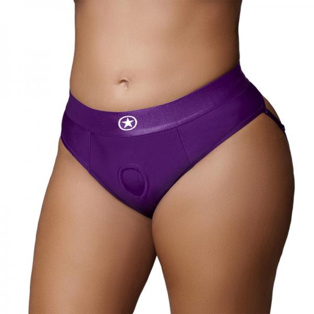 Ouch! Vibrating Strap-On Thong with Removable Butt Straps