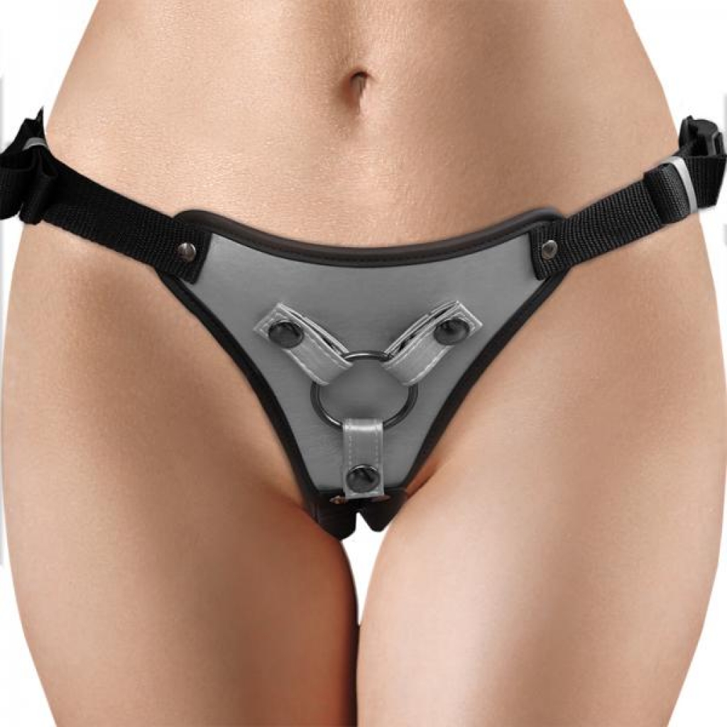 Ouch! Metallic Strap-on Harness Gunmetal - Shots America Llc