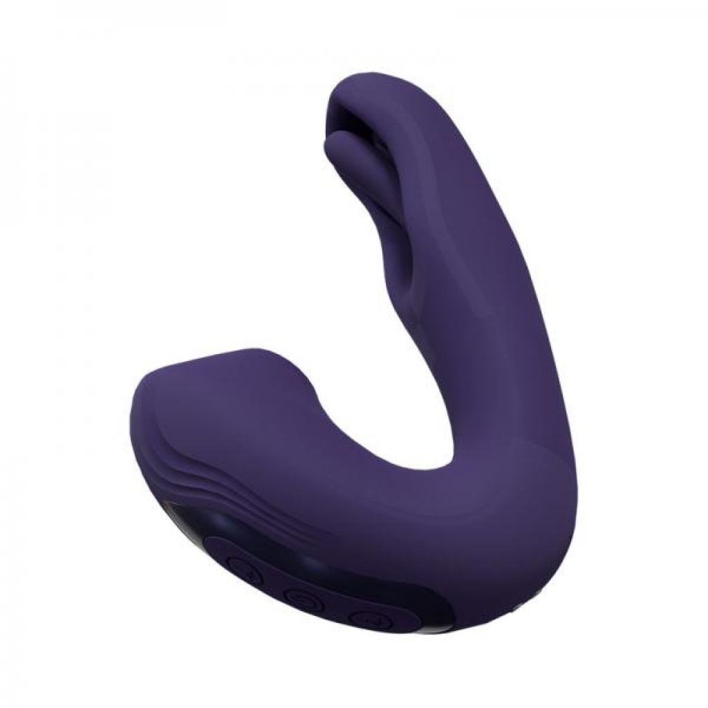 Vive Yuna Rechargeable Dual Motor Airwave Vibrator With Innovative G-spot Flapping Stimulator Purple - Shots America Llc