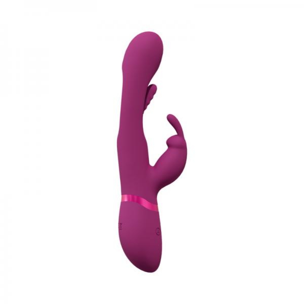 Vive Mika Rechargeable Triple Motor Vibrating Rabbit With Innovative G-spot Flapping Stimulator Pink - Shots America Llc