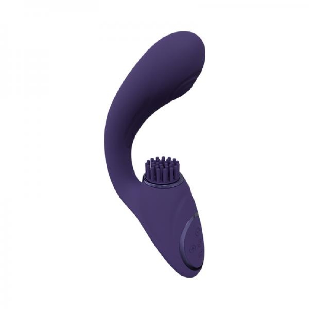 Vive Gen Rechargeable Triple Motor G-spot Vibrator With Pulse Wave And Vibrating Bristles Purple - Shots America Llc