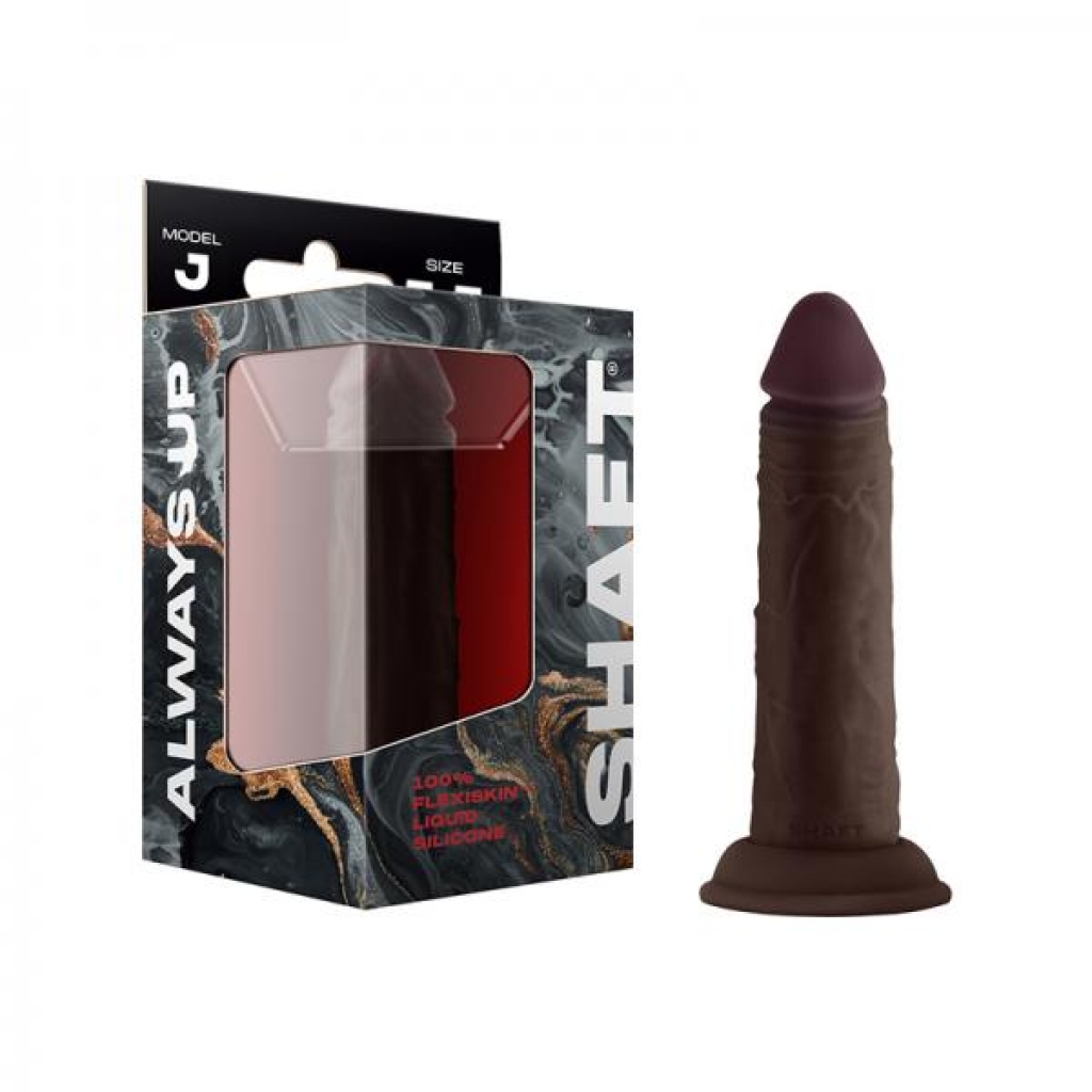 Shaft Model J Liquid Silicone 5.5 In. Dildo Mahogany - Vvole