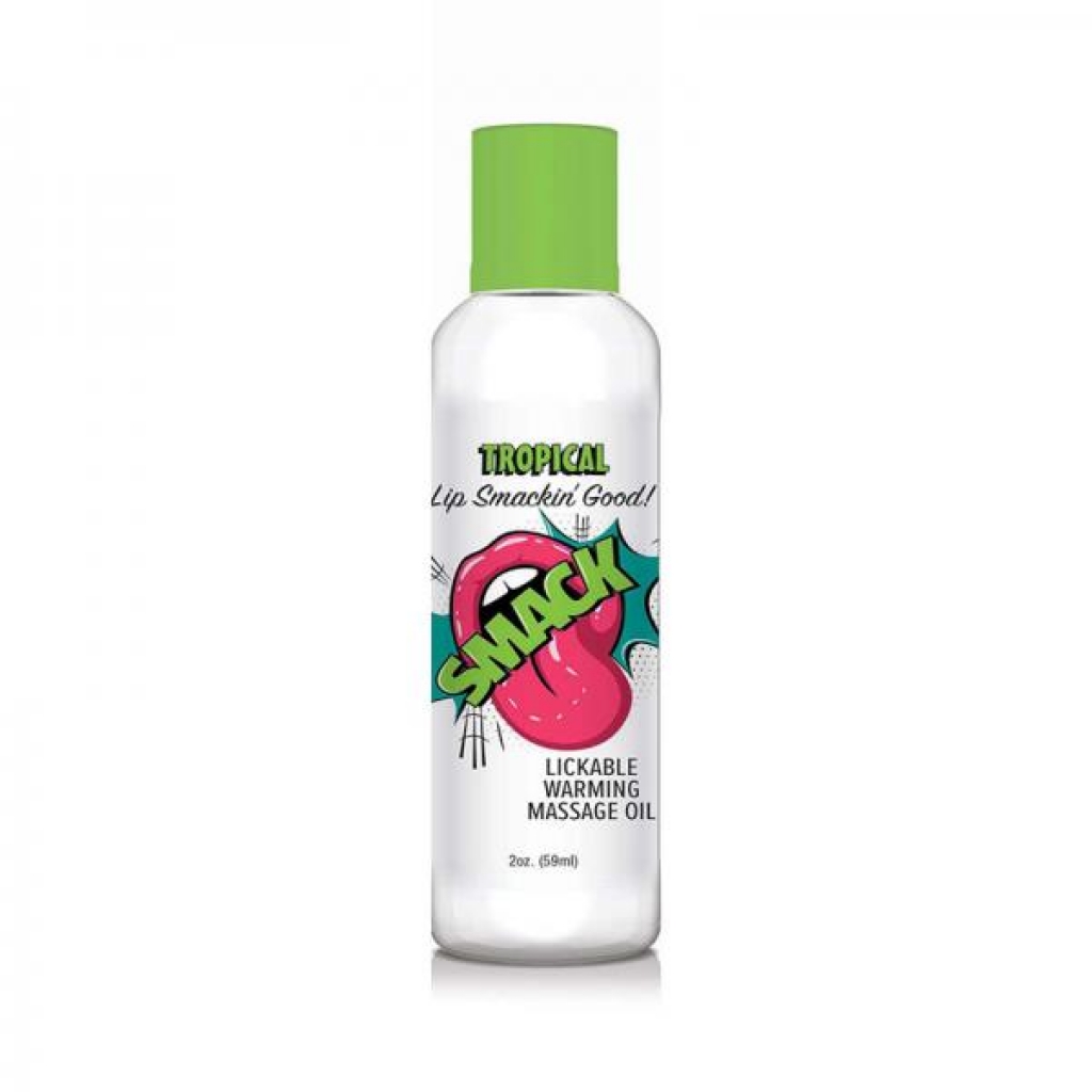 Smack Lickable Massage Oil Tropical 2 Oz. - Little Genie Productions