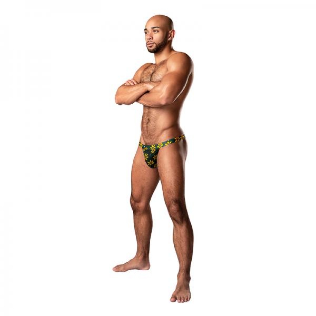 Male Power Petal Power Micro Thong - Daisy Print L/XL