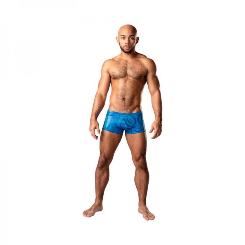 Male Power Kaleidickscope Mini Short - Stylish Sky Blue