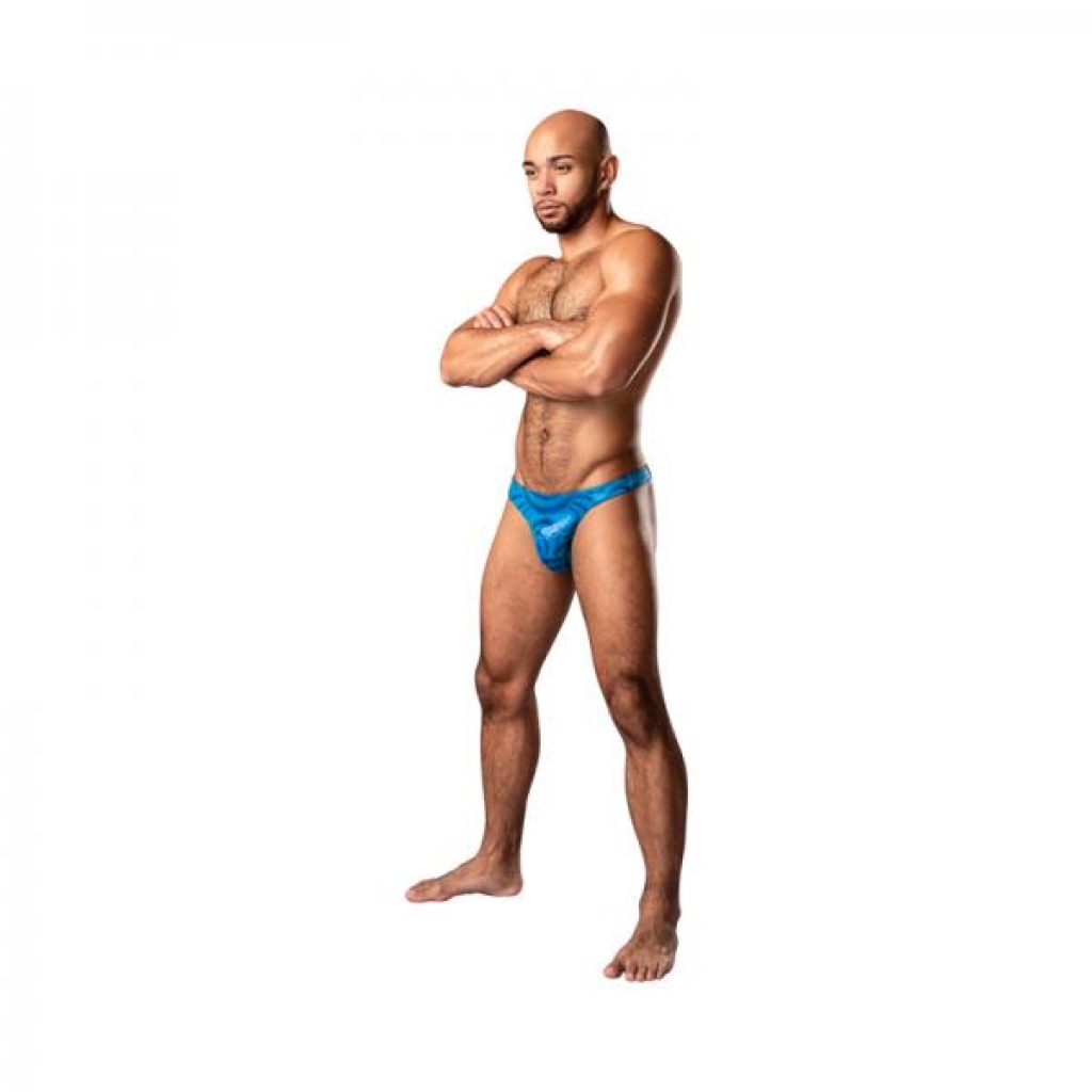 Male Power Kaleidickscope Bong Thong - Sky Blue S/M