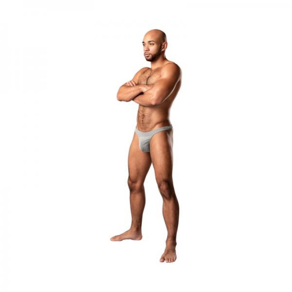 Male Power Labyrinth Bong Thong - Grey Weave L/XL