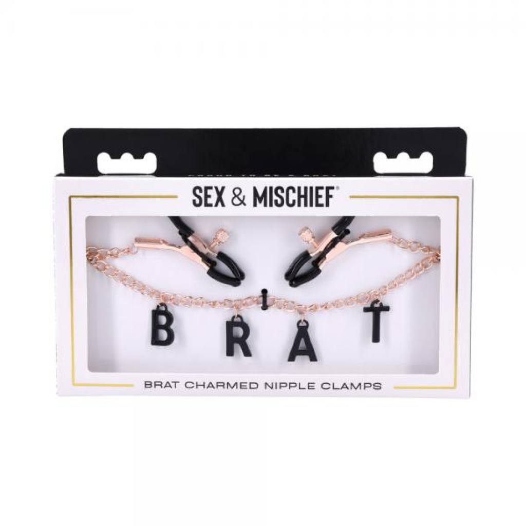 Sportsheets Sex & Mischief Brat Charmed Nipple Clamps - Sportsheets International Inc