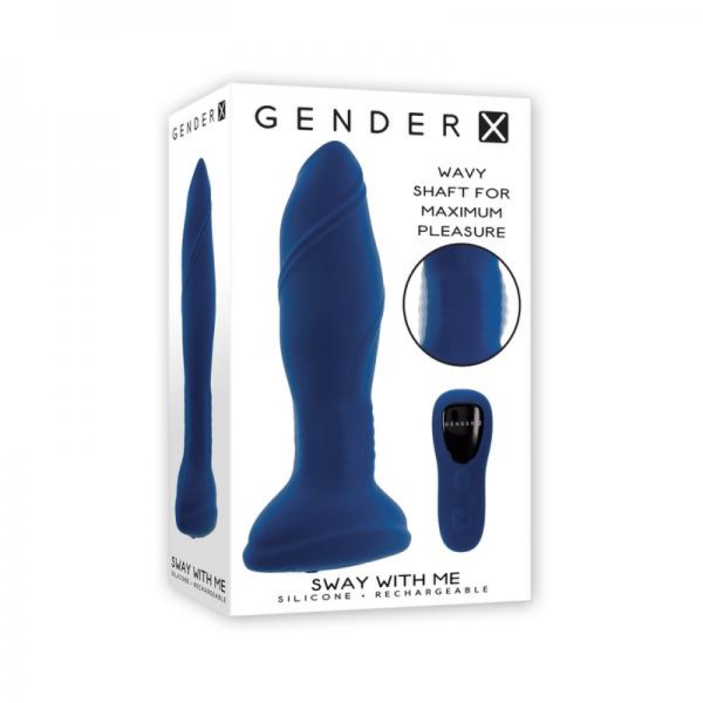 Gender X Sway With Me Rechargeable Plug With Remote Silicone Blue - Evolv