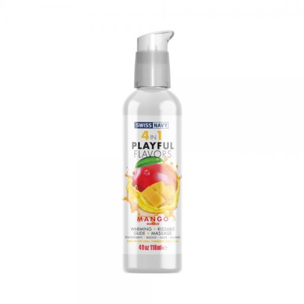 Swiss Navy 4 In 1 Playful Flavors Mango 4 Oz. - M.d. Science Lab