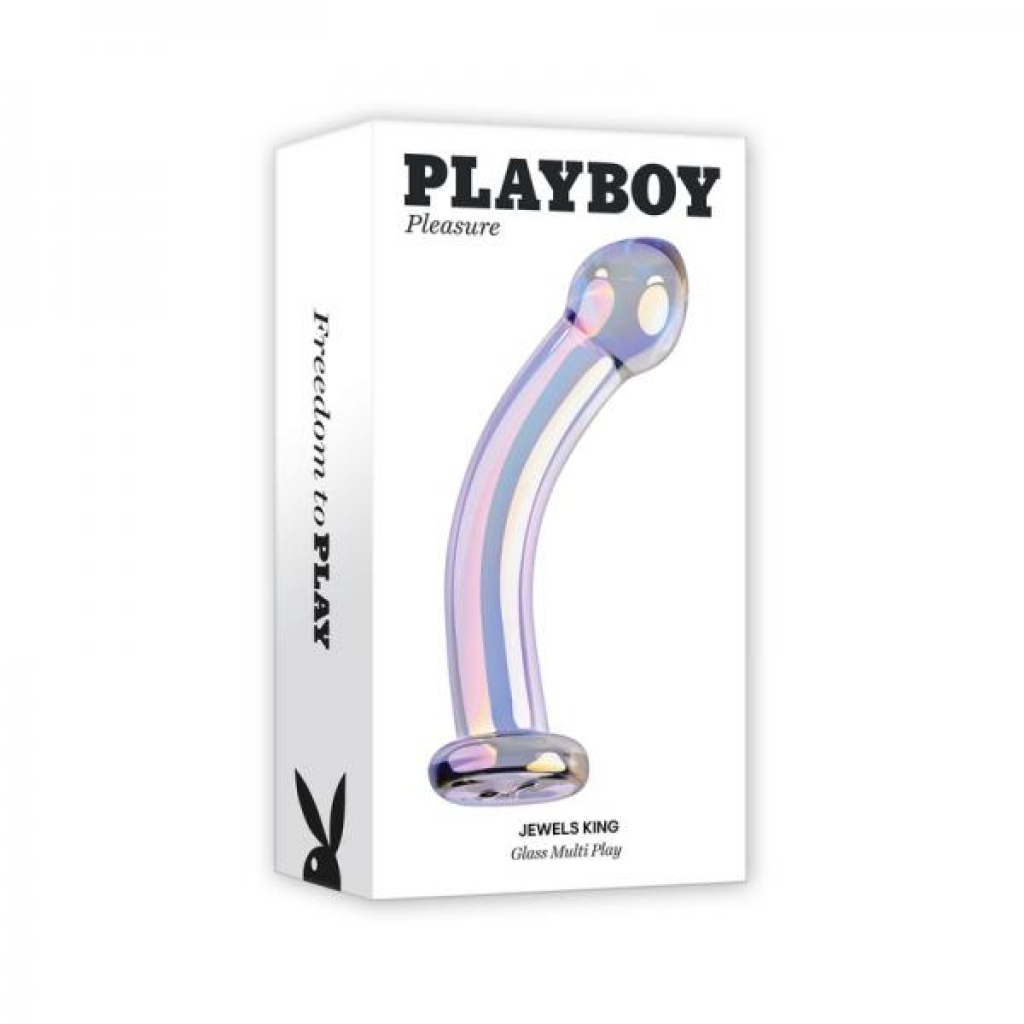 Playboy Jewels King Glass Dildo - Evolved Novelties