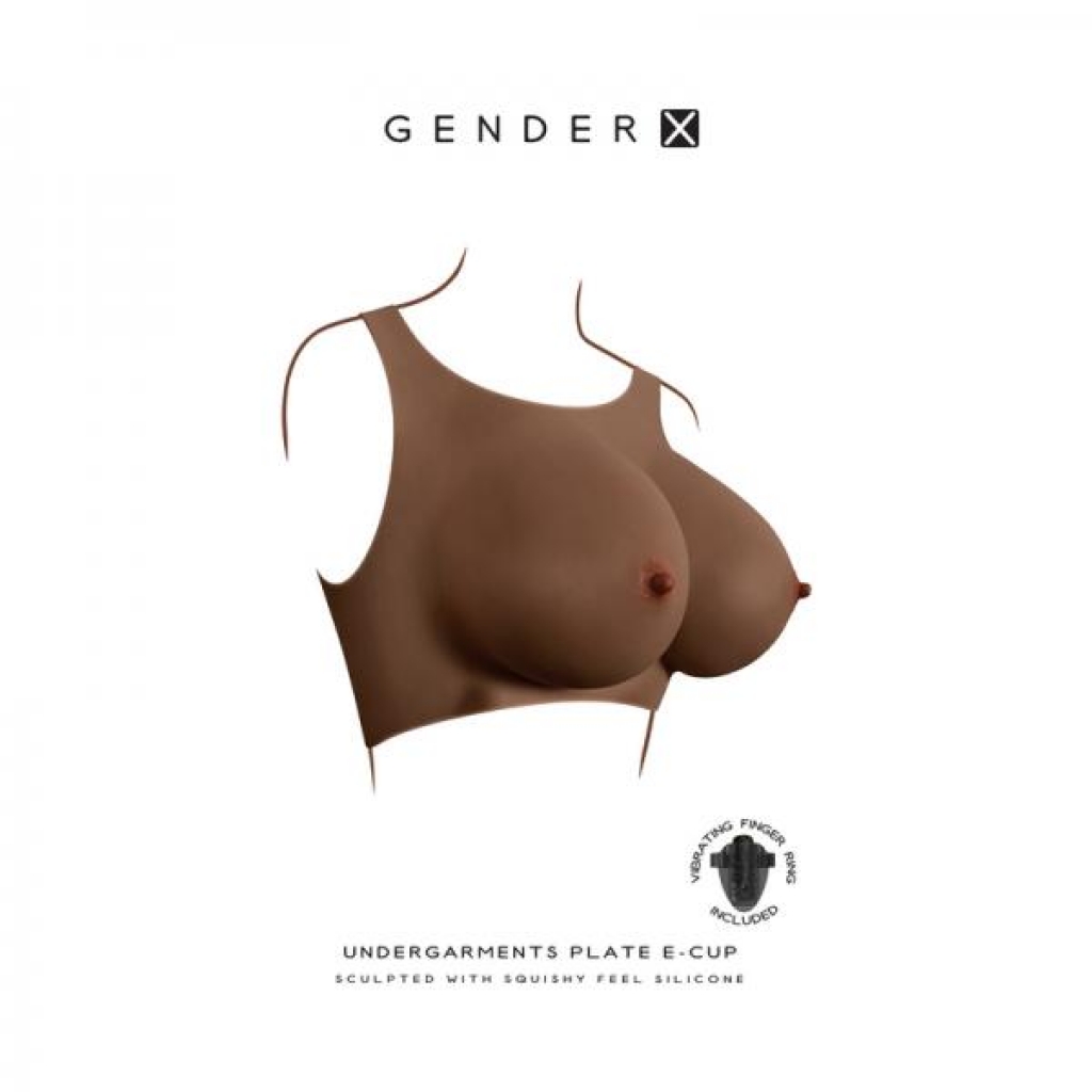 Gender X Undergarments Plate E-cup Silicone - Dark