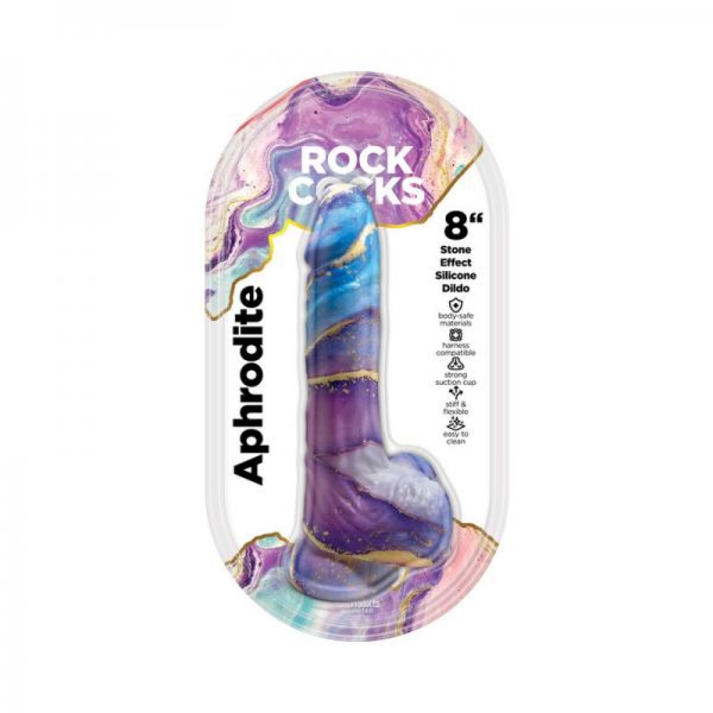 Rock Cocks Aphrodite Marble Silicone Dildo 8 In. - Hott Products