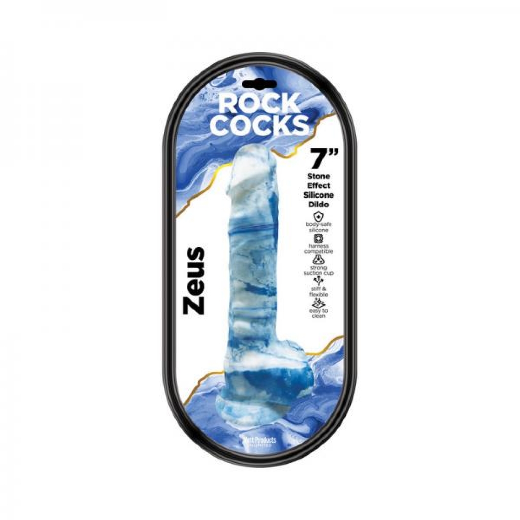 Rock Cocks Zeus Marble Silicone Dildo 7 In. - Hott Products