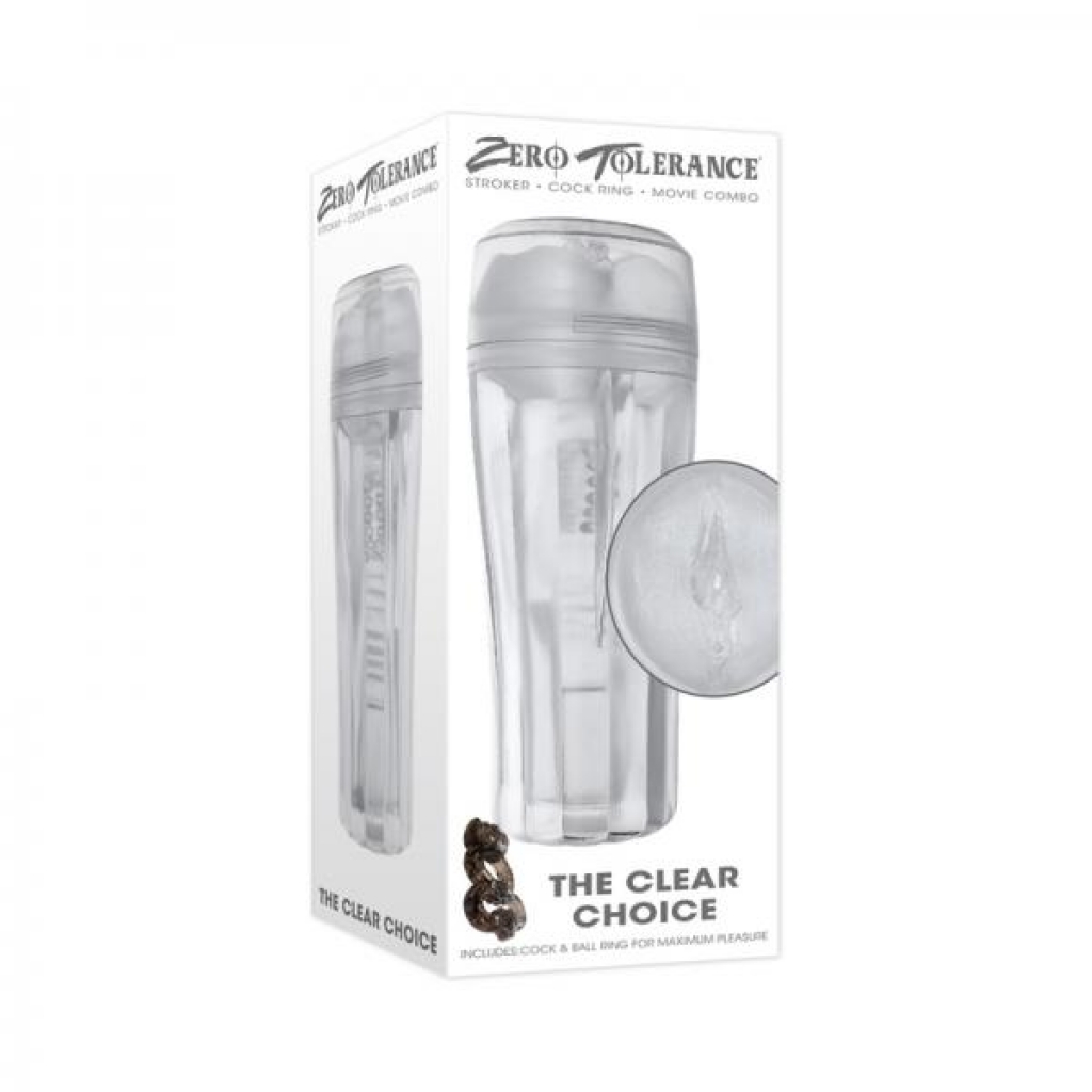 Zero Tolerance The Clear Choice Stroker Tpe Clear - Evolved Novelties