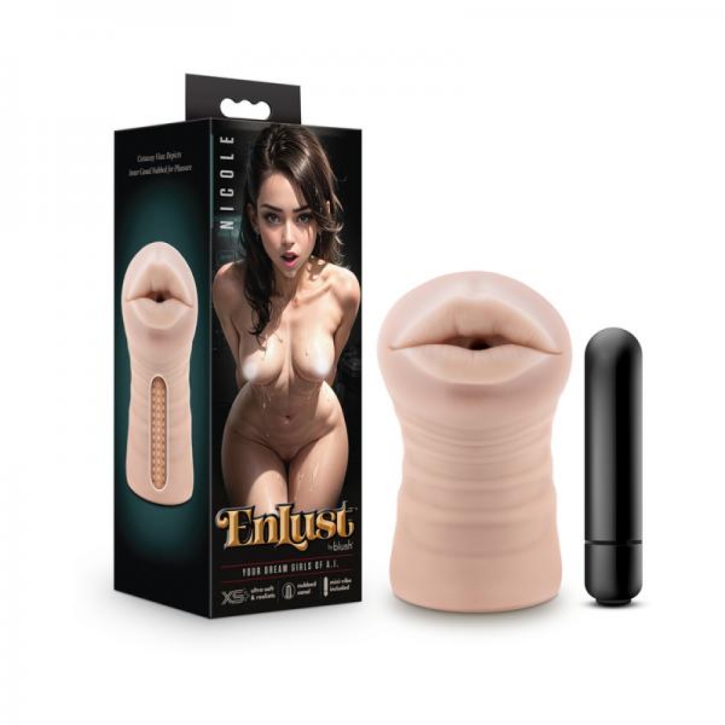 Enlust Nicole Vibrating Stroker - Beige