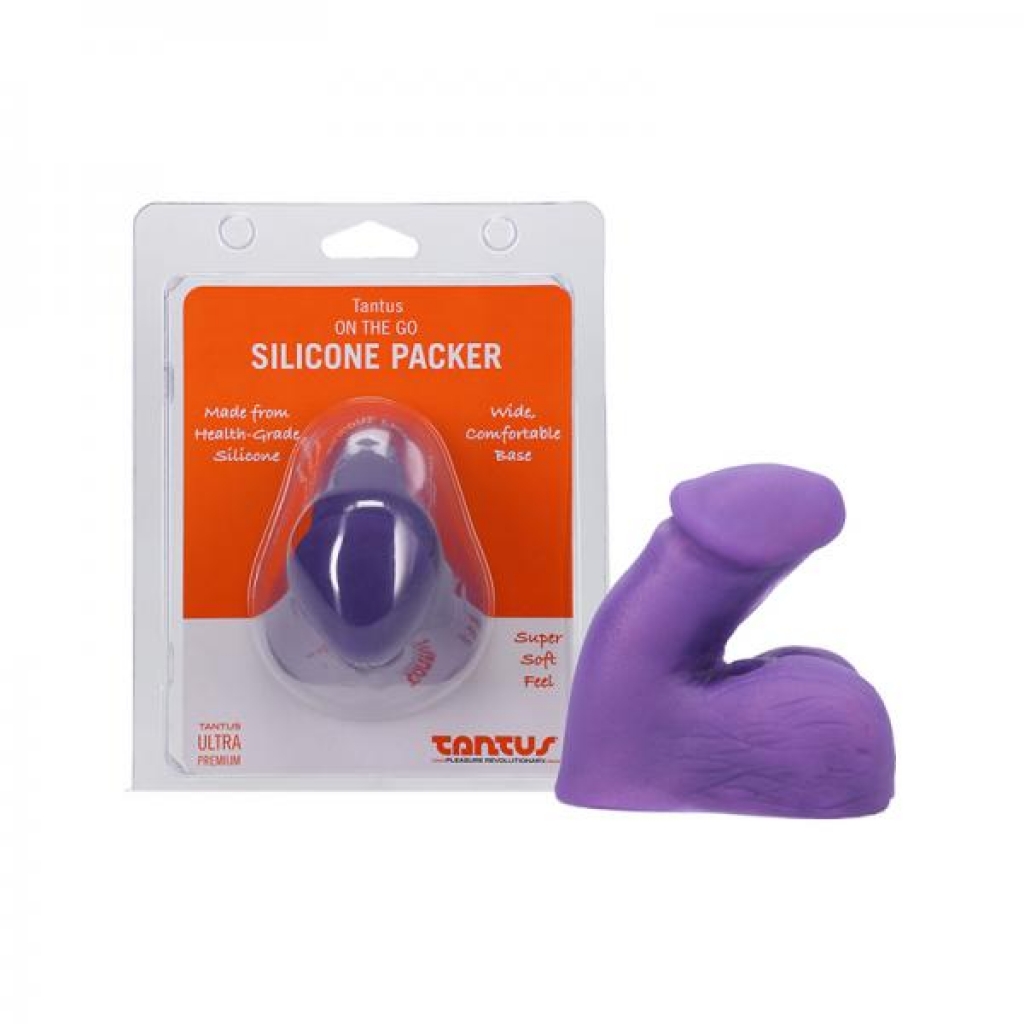 Tantus On The Go Silicone Packer in Amethyst (Clamshell)