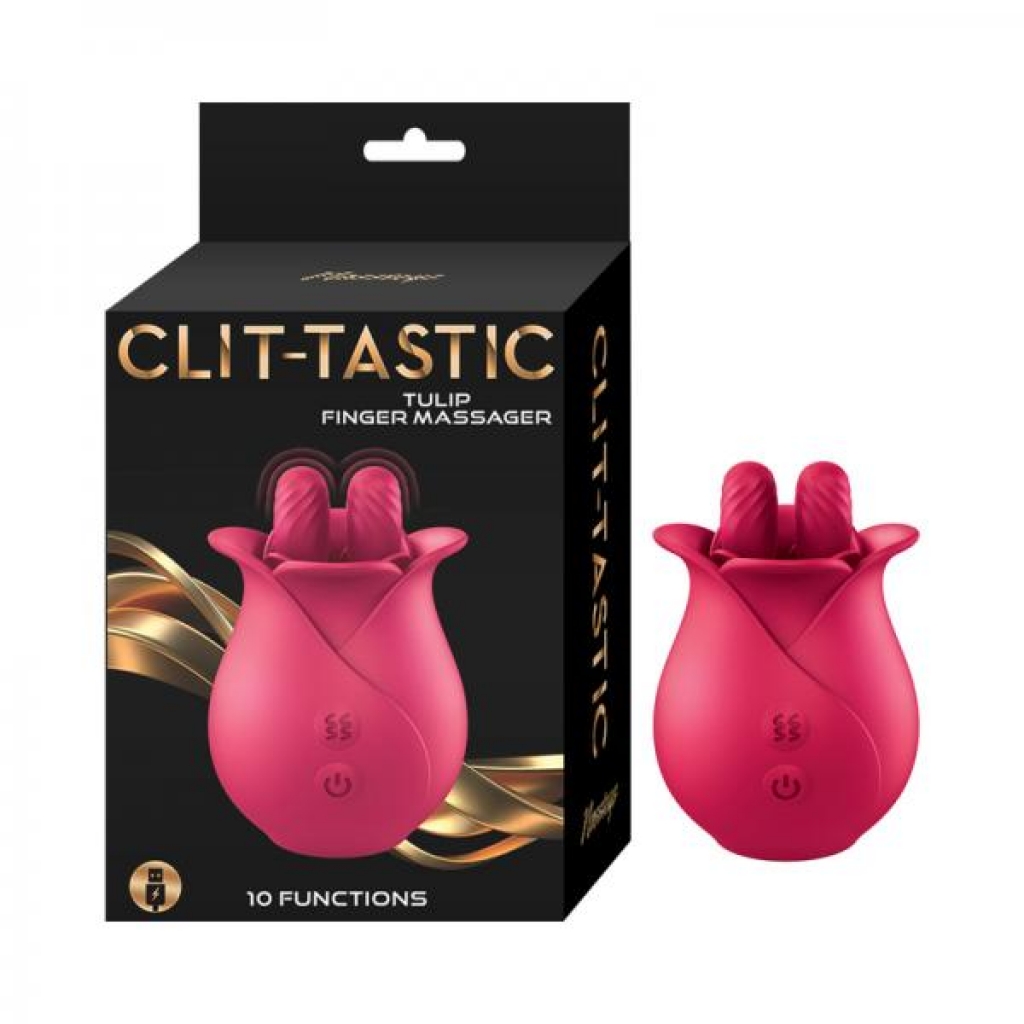 Clit-tastic Tulip Finger Massager Red - Nasstoys